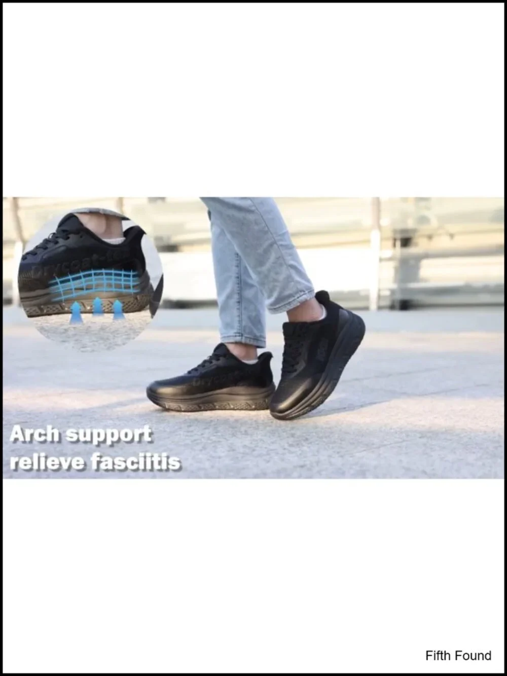 Men's Non Slip Work Shoes Waterproof Easy Slip Sneakers Arch Support Orthopedic